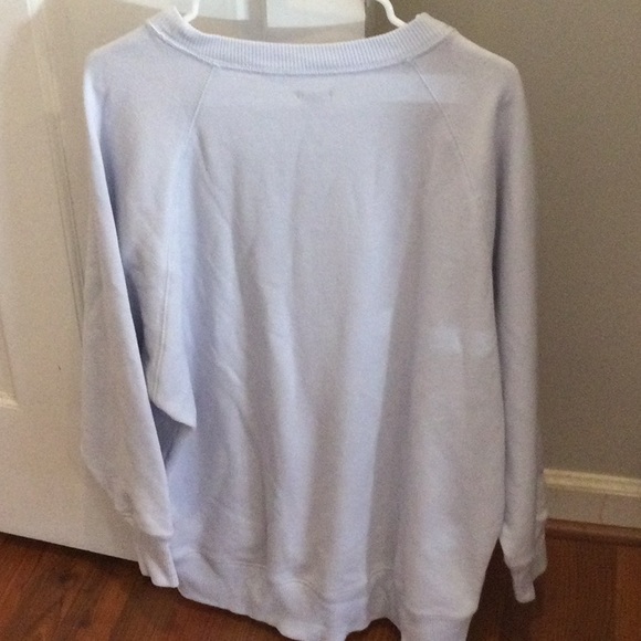 Aerie light blue oversized vintage crewneck sweatshirt, size small. - Picture 3 of 4